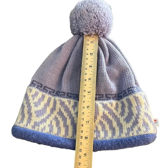 The Turtle’s Top Purple Wool PomPom Ski Hat Beany Stowe Vermont - Picture 2 of 6